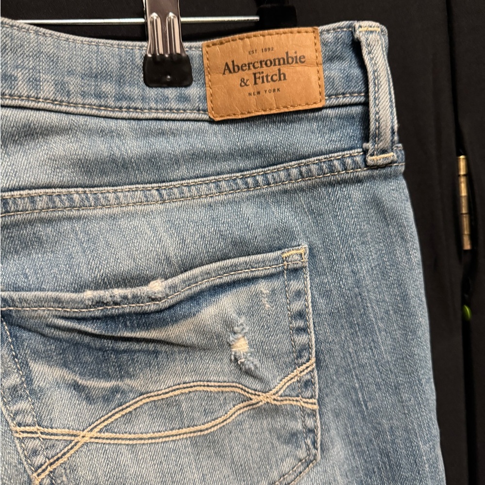 Abercrombie & Fitch Boyfriend Jeans with Bead & Pearl accents - Picture 2 of 9